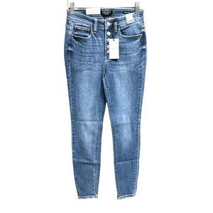 Judy Blue Button Fly High Rise Skinny Fit Jean Size 25 NEW
